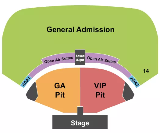ENDSTAGE PIT VIP GA Seating Map Seating Chart