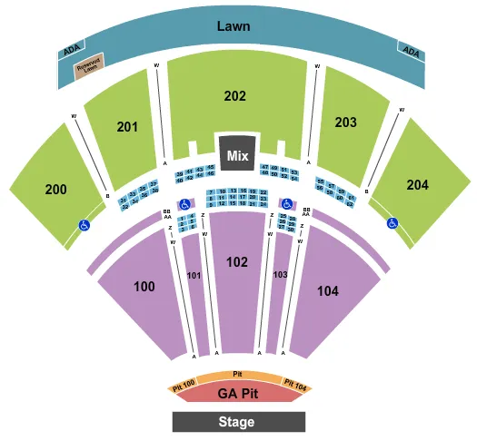 ENDSTAGE GA RSV PIT Seating Map Seating Chart