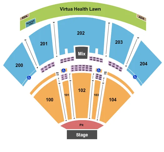 ENDSTAGE GA PIT RSV LAWN Seating Map Seating Chart