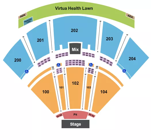 ENDSTAGE RES PITS Seating Map Seating Chart