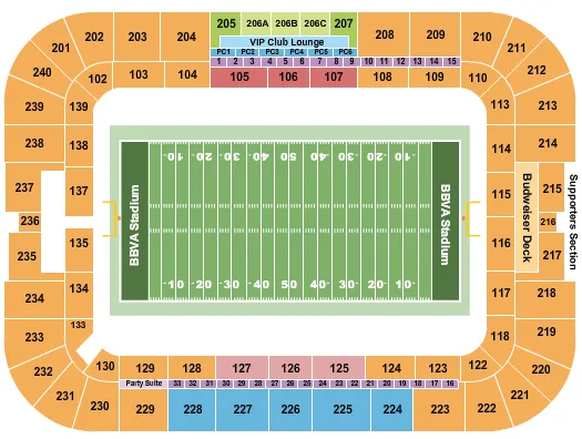FOOTBALL 1 Seating Map Seating Chart