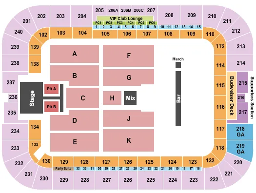 UFORIA LATINO MIX LIVE Seating Map Seating Chart