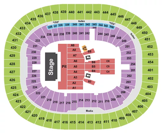 ENDSTAGE GA PIT Seating Map Seating Chart