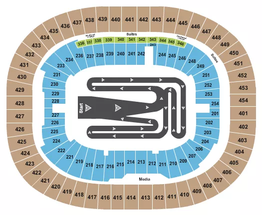 MOTORCYCLE RACING Seating Map Seating Chart