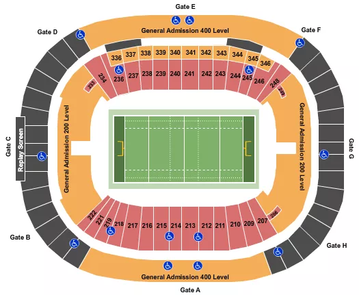RUGBY GA 2 Seating Map Seating Chart