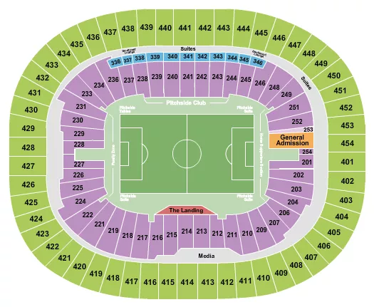 SOCCER WITH GA Seating Map Seating Chart