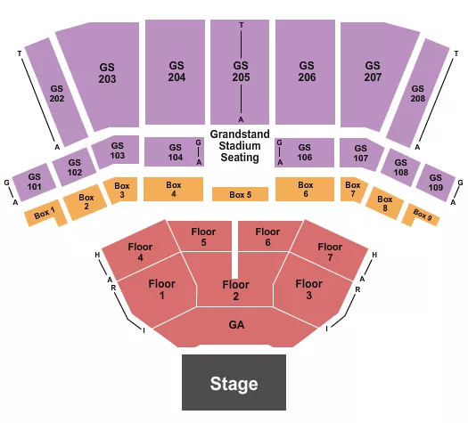 BECU LIVE AT NORTHERN QUEST RESORT CASINO ENDSTAGE GA FLR 5 Seating Map Seating Chart