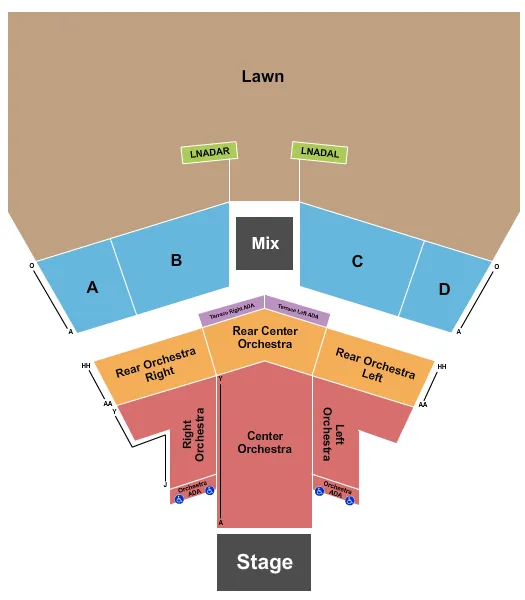 ENDSTAGE Seating Map Seating Chart