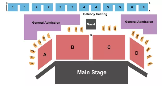 ENDSTAGE WITH TABLES Seating Map Seating Chart