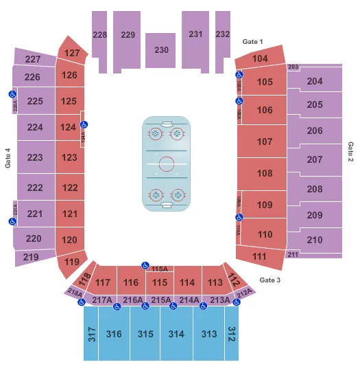 CENTENNIAL CLASSIC Seating Map Seating Chart
