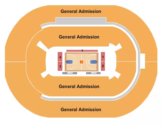 BASKETBALL GA Seating Map Seating Chart