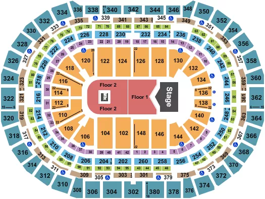 DEFTONES Seating Map Seating Chart