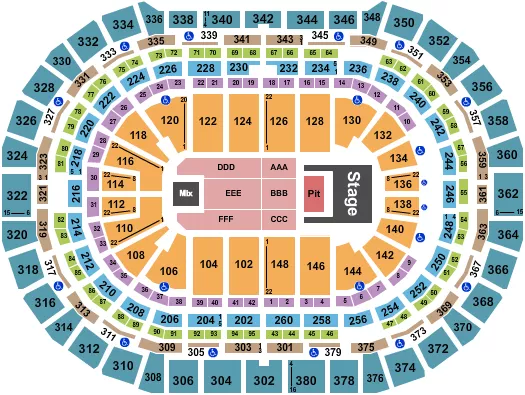 DOJA CAT Seating Map Seating Chart
