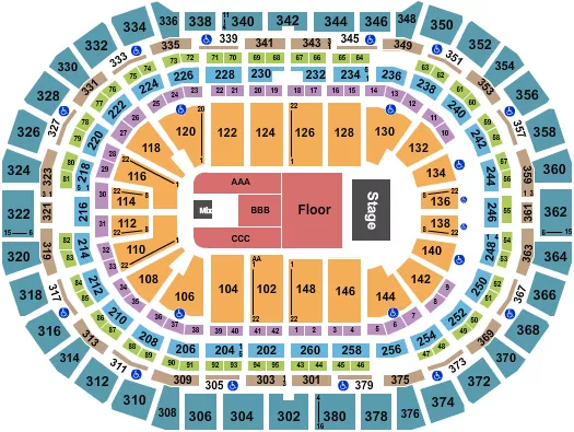 ENDSTAGE 7 Seating Map Seating Chart