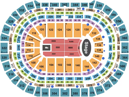 ENDSTAGE 8 Seating Map Seating Chart
