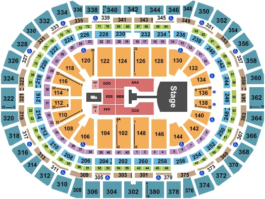 JONAS BROTHERS 2025 Seating Map Seating Chart