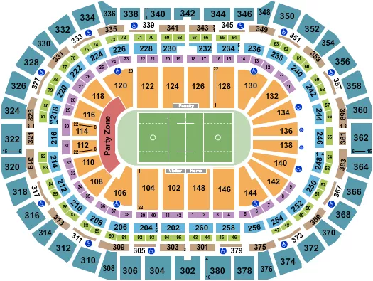 LACROSSE PARTY ZONE Seating Map Seating Chart