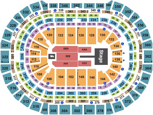 MEGHAN TRAINOR Seating Map Seating Chart