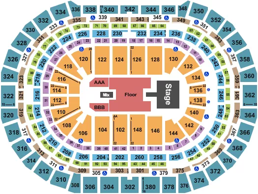 PAPA ROACH Seating Map Seating Chart