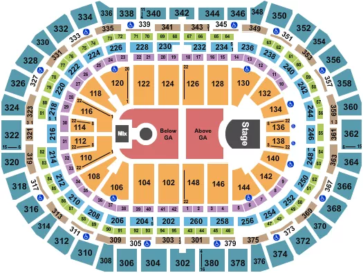 PHOEBE BRIDGERS Seating Map Seating Chart
