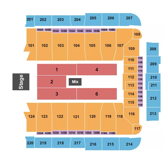 ENDSTAGE 5 Seating Map Seating Chart