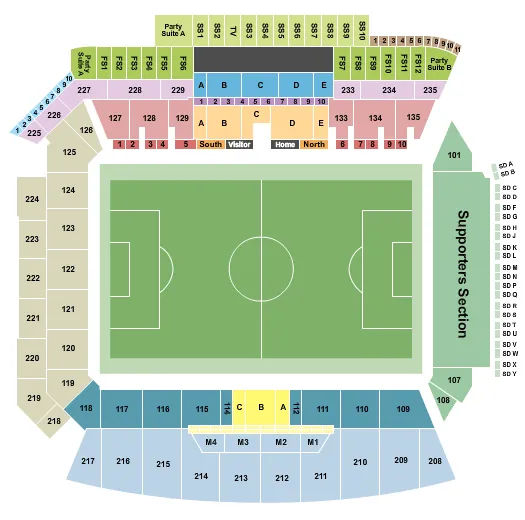 SOCCER Seating Map Seating Chart