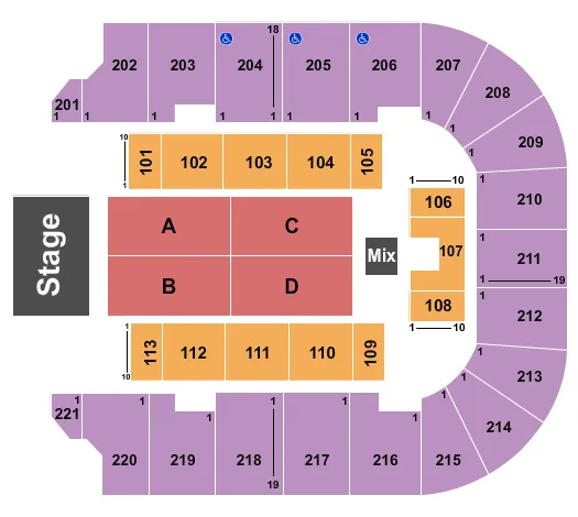 BLACKBERRY SMOKE Seating Map Seating Chart
