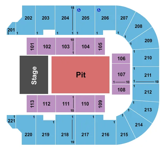 ENDSTAGE GA PIT 2 Seating Map Seating Chart