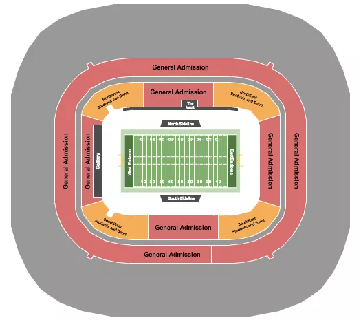 FOOTBALL GA Seating Map Seating Chart