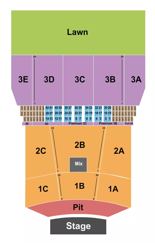 ENDSTAGE PIT Seating Map Seating Chart