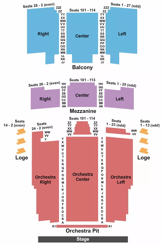 ENDSTAGE PIT Seating Map Seating Chart