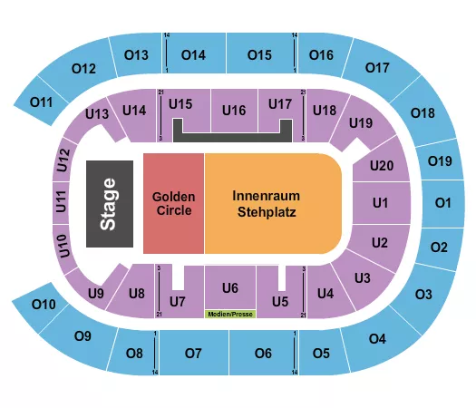 BARCLAYS ARENA HAMBURG ENDSTAGE GA GC Seating Map Seating Chart