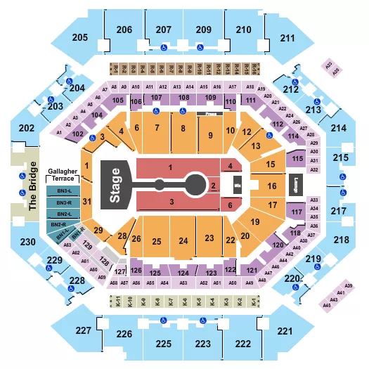 ARIANA GRANDE Seating Map Seating Chart