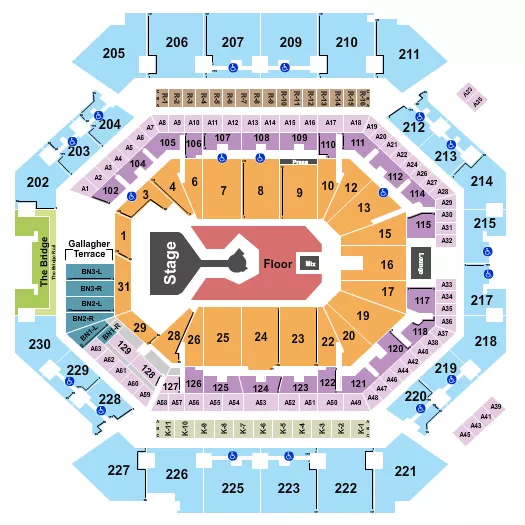 DON TOLIVER Seating Map Seating Chart