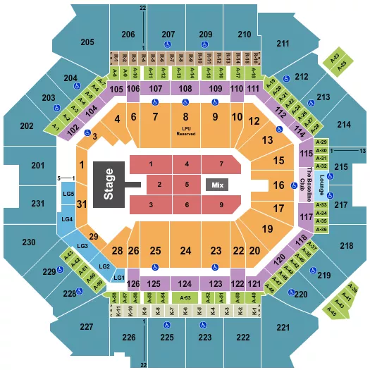 FUNK FLEX Seating Map Seating Chart