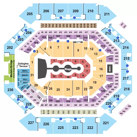 GRACIE ABRAMS 2 Seating Map Seating Chart