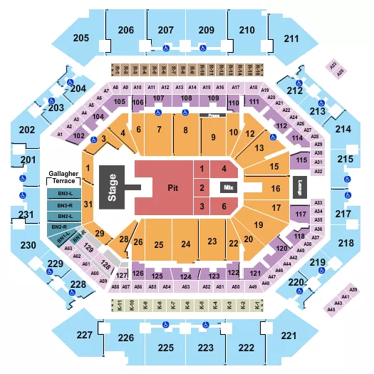 LORDE Seating Map Seating Chart