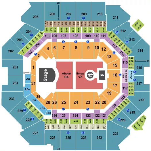 PHOEBE BRIDGERS Seating Map Seating Chart