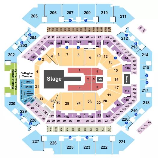 SHAKIRA Seating Map Seating Chart