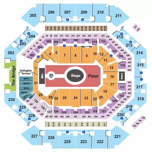 TAME IMPALA Seating Map Seating Chart