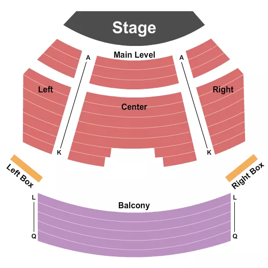 END STAGE Seating Map Seating Chart