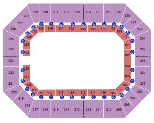 RAISING CANES RIVER CENTER ARENA MONSTER JAM Seating Map Seating Chart
