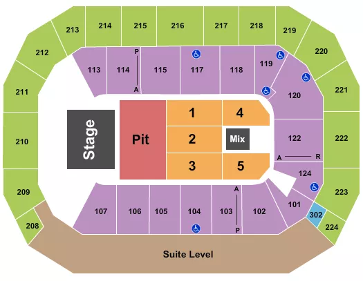 ENDSTAGE GA PIT Seating Map Seating Chart