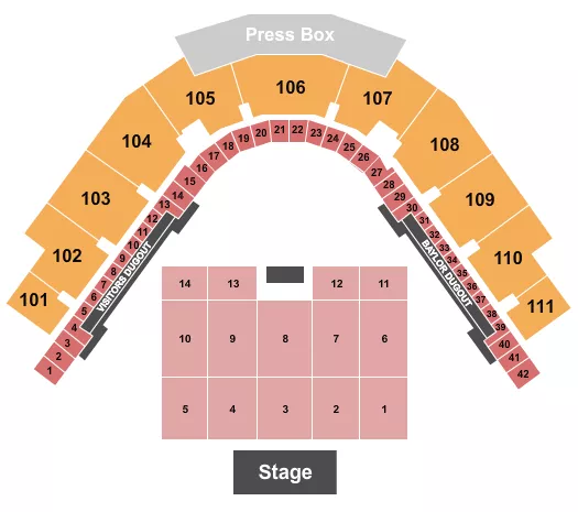 CONCERT Seating Map Seating Chart