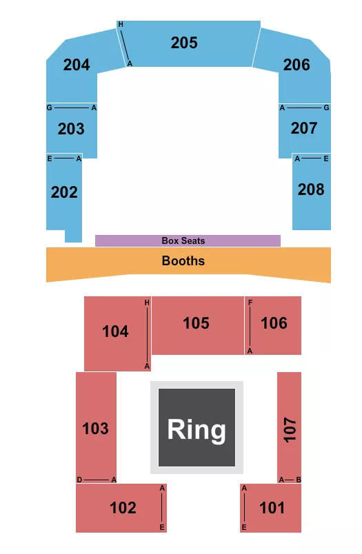 AEW Seating Map Seating Chart