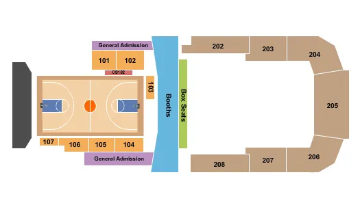 BASKETBALL Seating Map Seating Chart