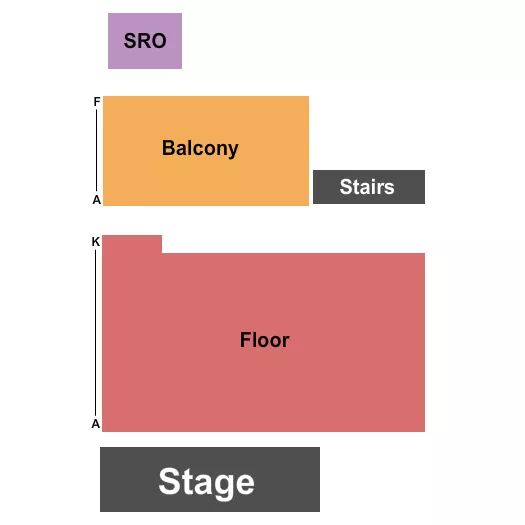 ENDSTAGE FLOOR BALC SRO Seating Map Seating Chart