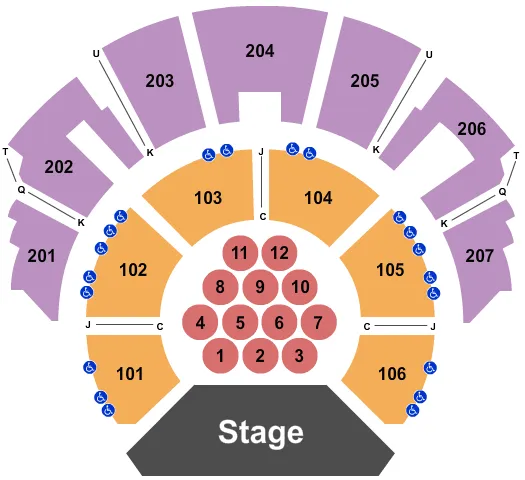 ENDSTAGE TABLES Seating Map Seating Chart