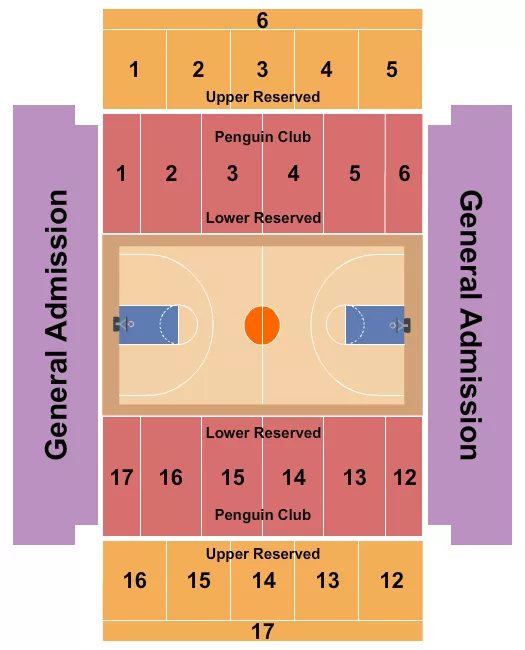 BASKETBALL 2 Seating Map Seating Chart