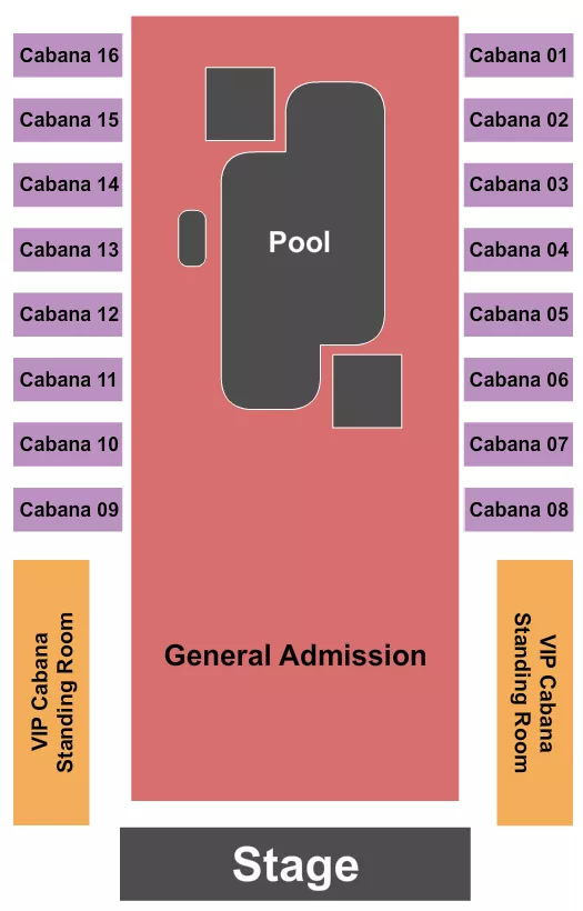 BEL AIRE BACKYARD ENDSTAGE GA Seating Map Seating Chart